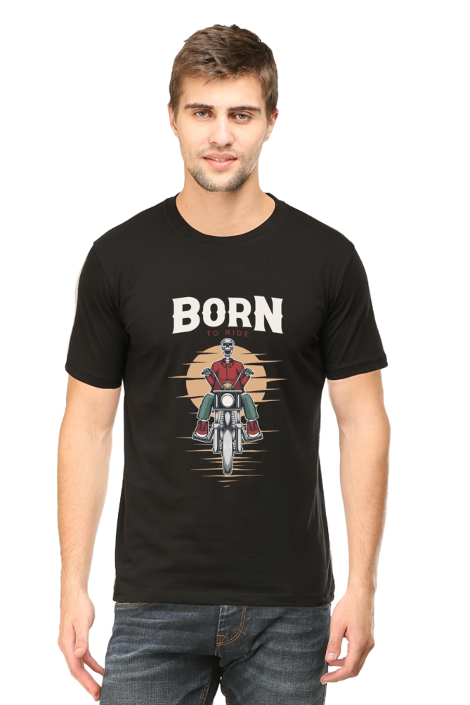 Born to Ride Dark col Men's Round Neck T-Shirt