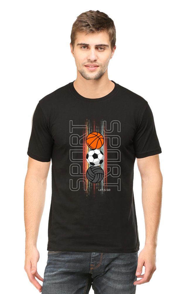 Sports Men's Round Neck T-Shirt