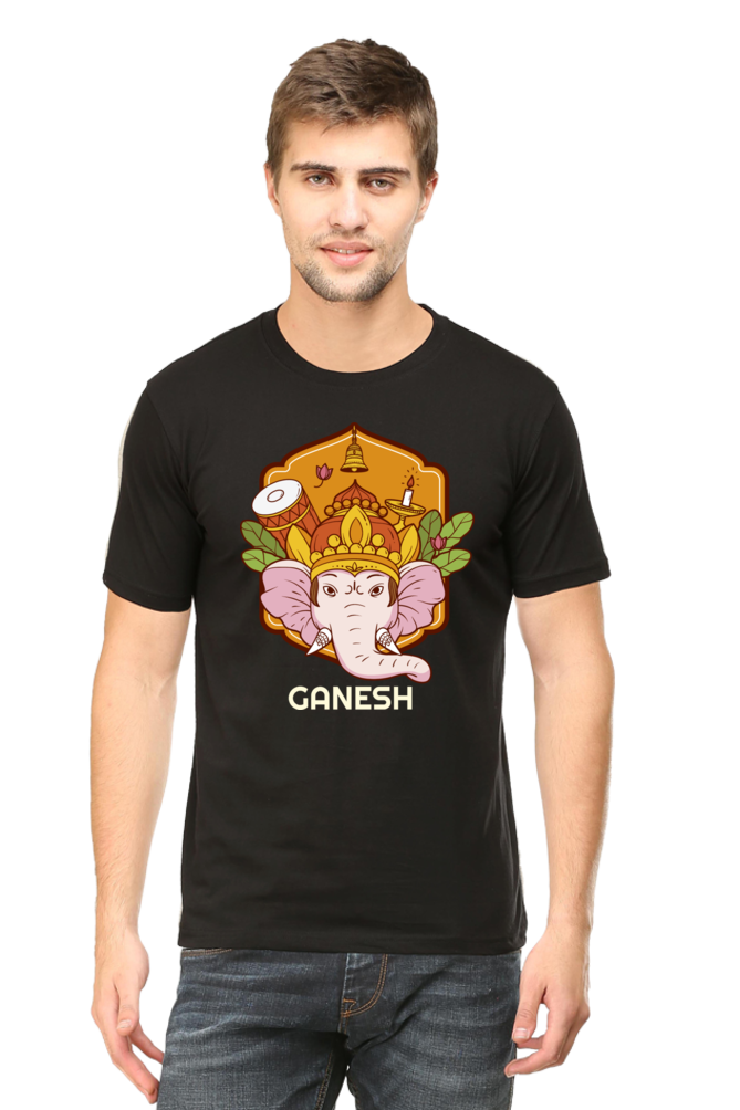 Dark Ganesh Mens Round Neck T-Shirt
