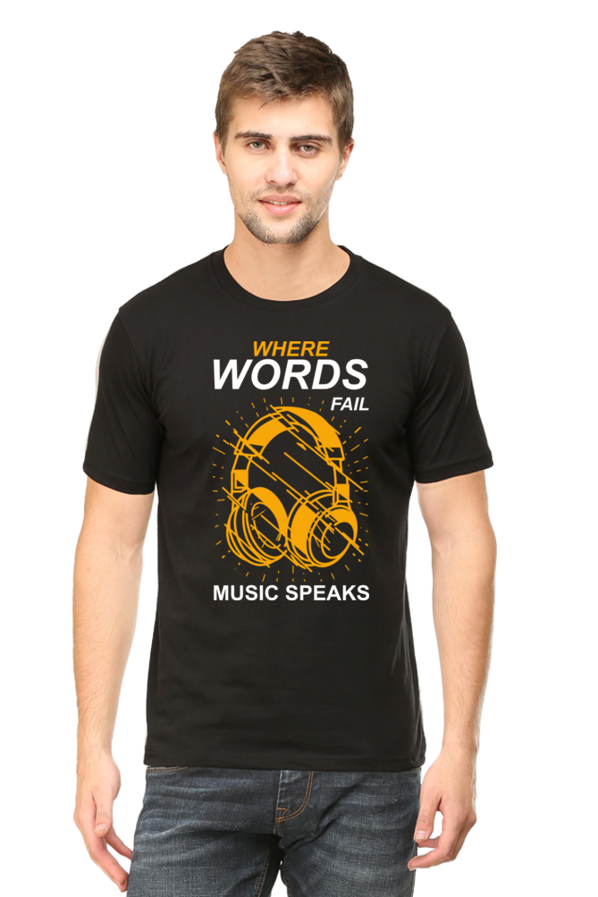 Music Specks Men's Round Neck T-Shirt