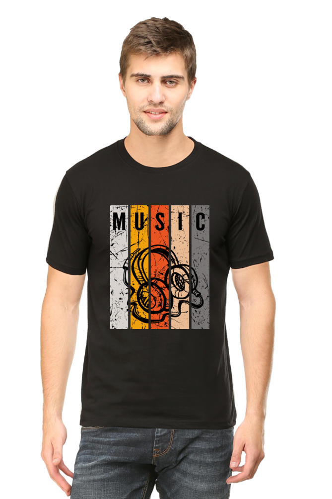 Music Men's Round Neck T-shirt