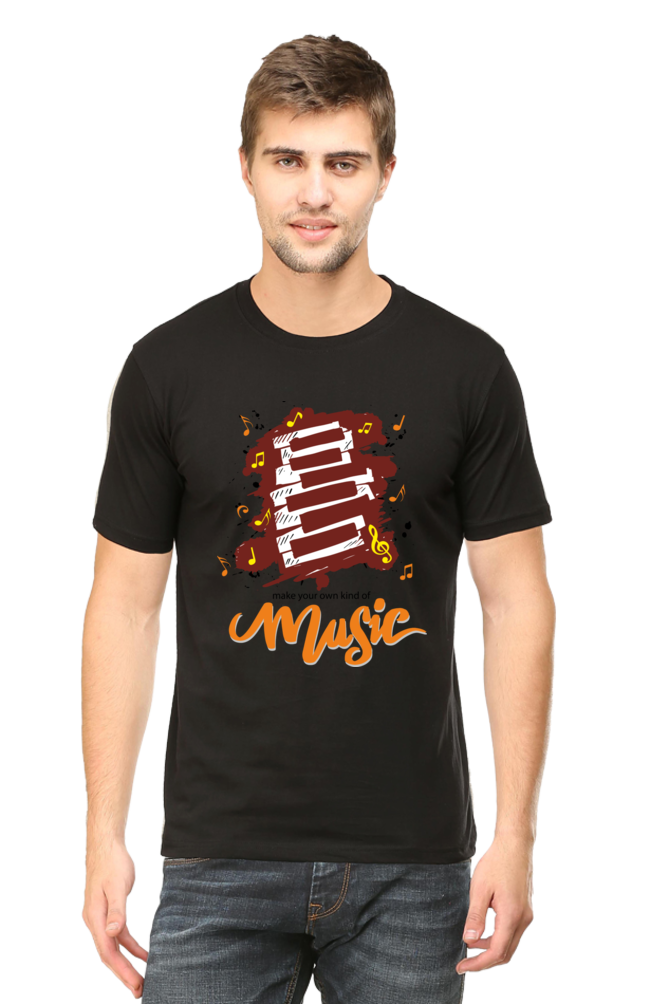 Music Men's Round Neck T-Shrit