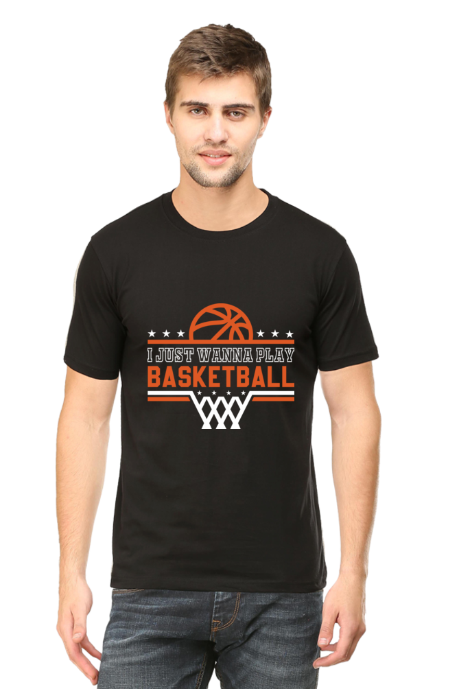 Basketball Mens Round Neck T-Shirt