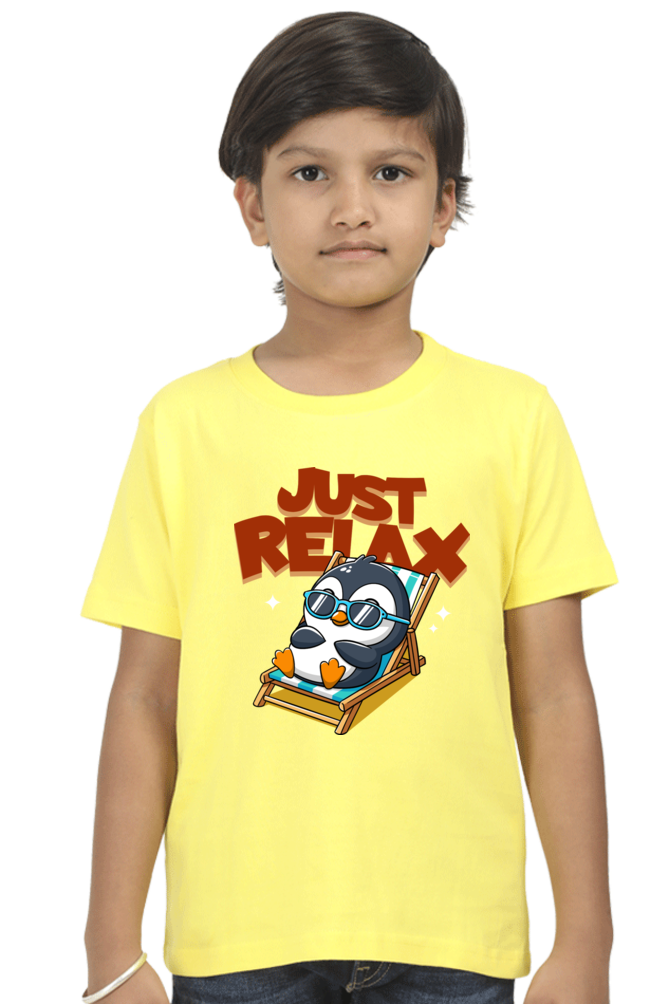 Just Relax - Kid's Round Neck T-shirt