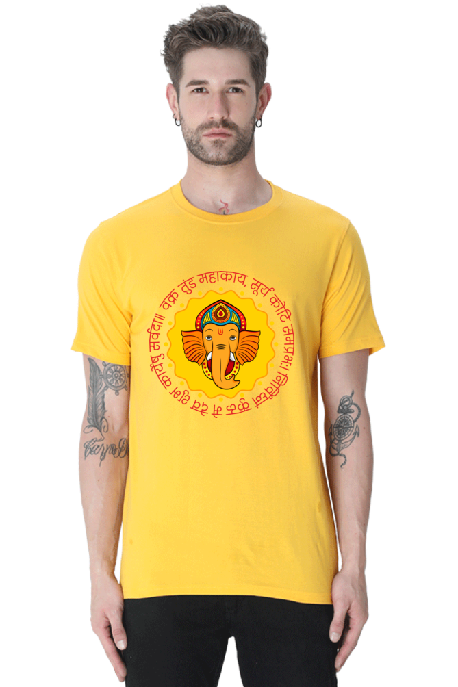 Ganesh Round Neck Light Col T-Shirt