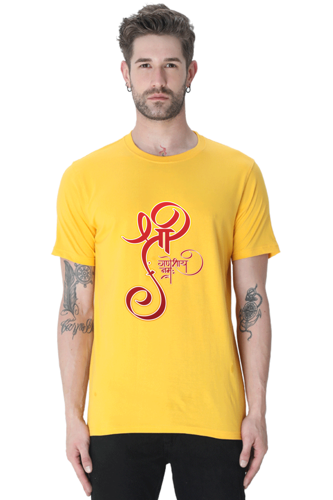 Shree Ganesha Mens Round Neck