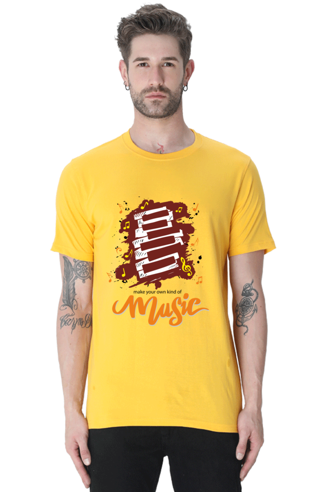 Music Men's Round Neck T-Shrit