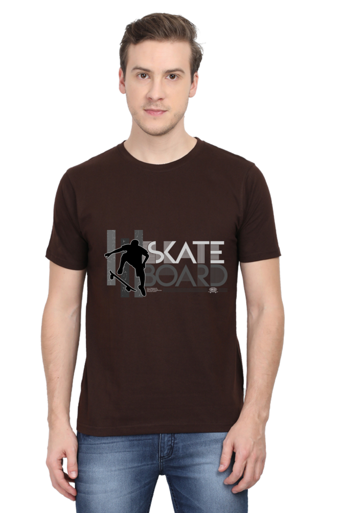 Skate Board Men's Round Neck T-Shirt