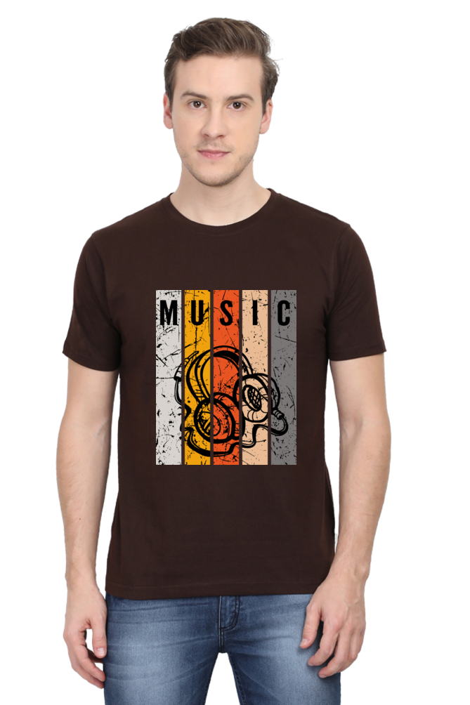 Music Men's Round Neck T-shirt