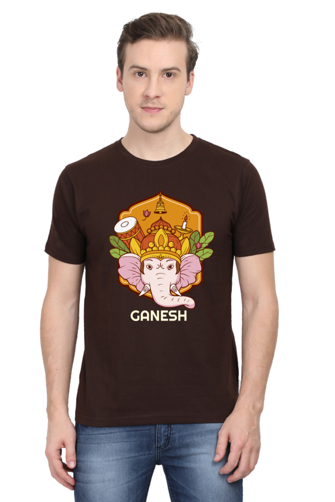 Dark Ganesh Mens Round Neck T-Shirt