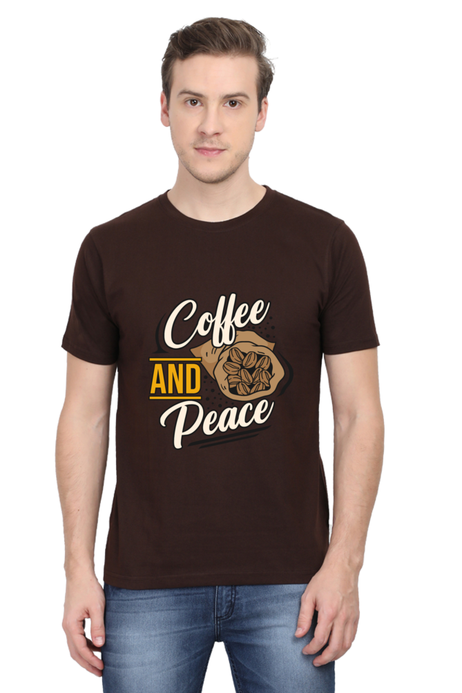 Coffee and Peace Men's Rund Neck T-Shirt