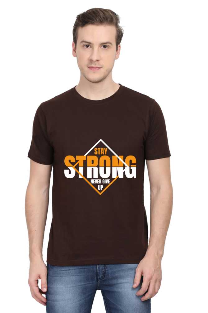 Stay Strong Men's Round Neck T-Shirt