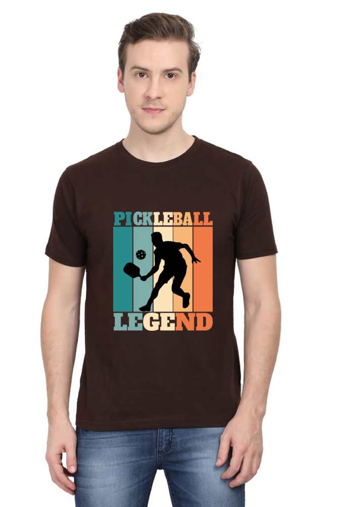 Pickleball Men's Round Neck T-Shirt