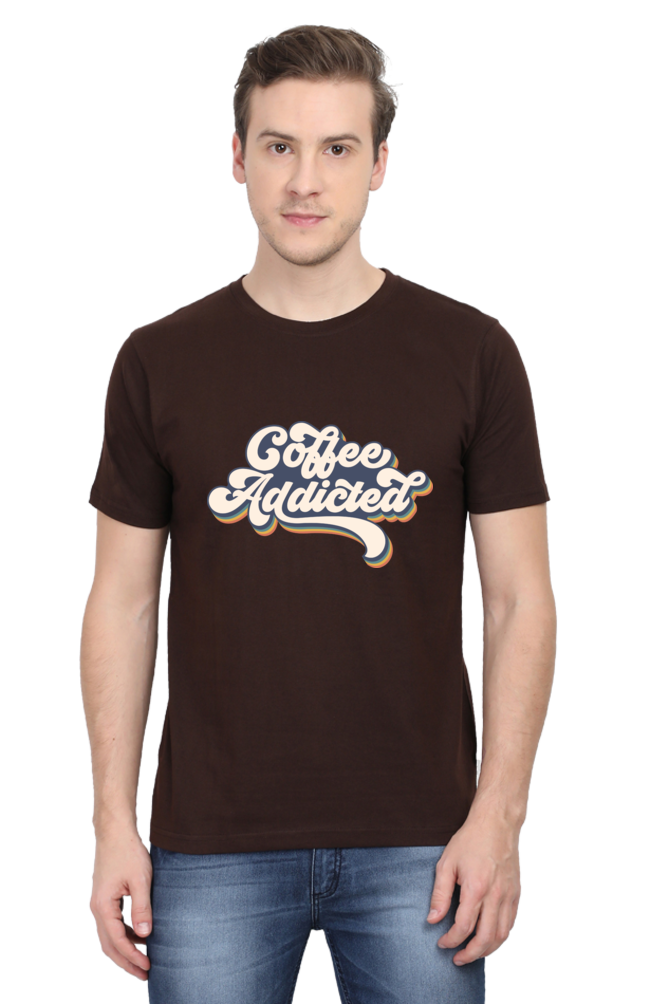 Coffee addicted - Men's Round Neck T-Shirt