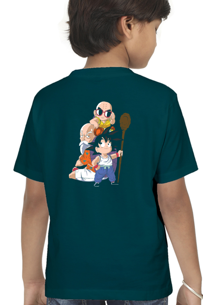 Dragan Ball Boys Round Neck T-Shirt