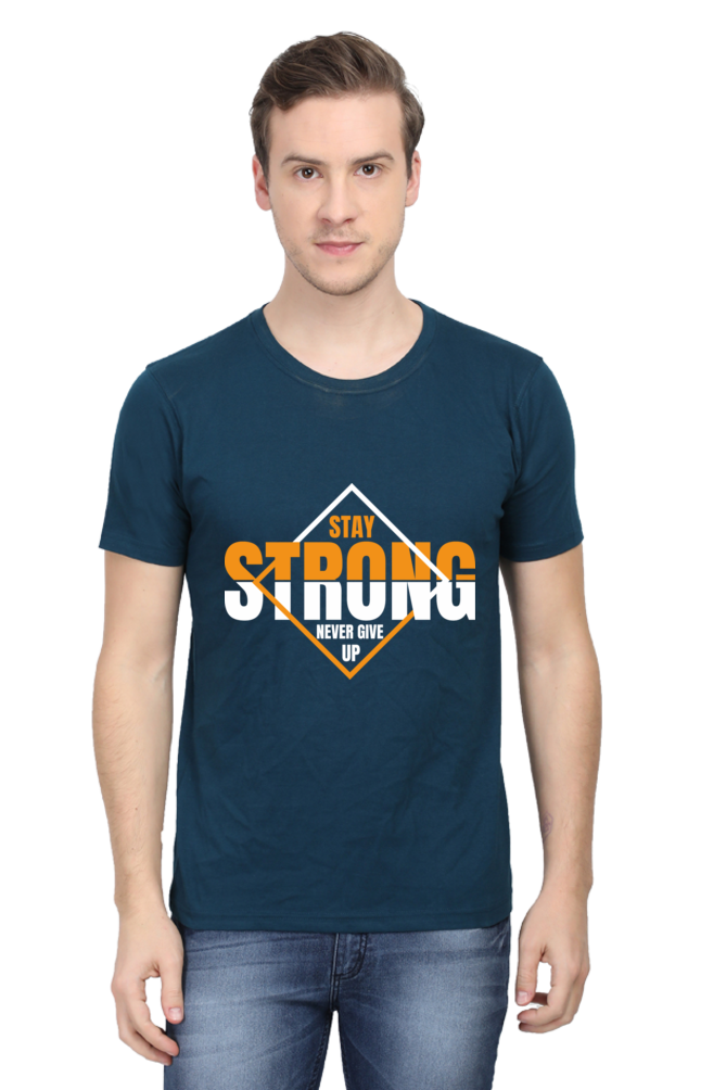Stay Strong Men's Round Neck T-Shirt