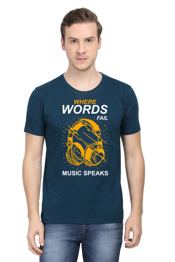 Music Specks Men's Round Neck T-Shirt