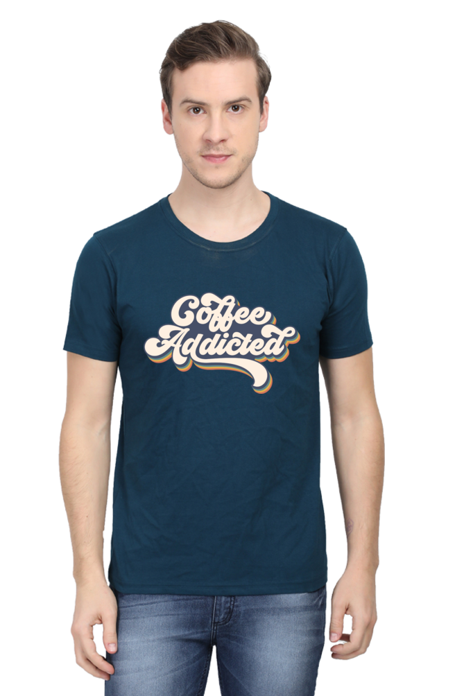 Coffee addicted - Men's Round Neck T-Shirt