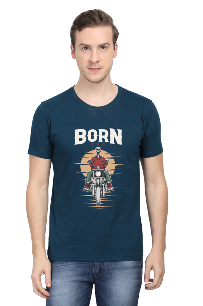 Born to Ride Dark col Men's Round Neck T-Shirt