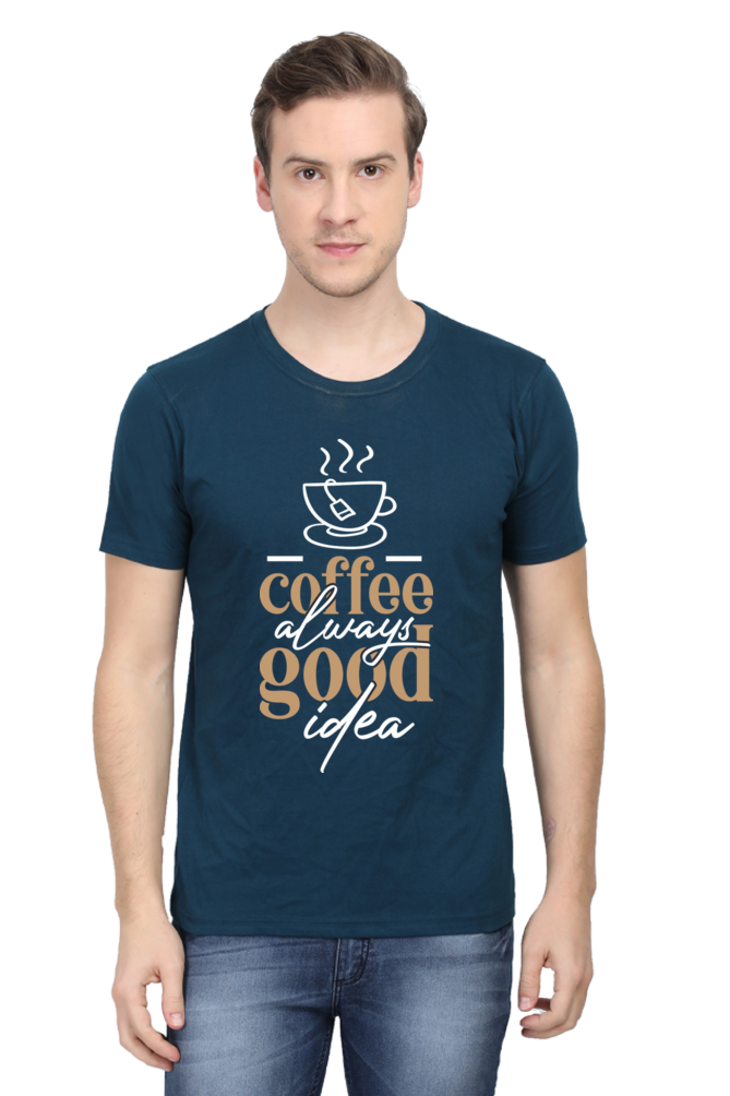 Coffee always good Idea - Men's Round Neck T-Shirt