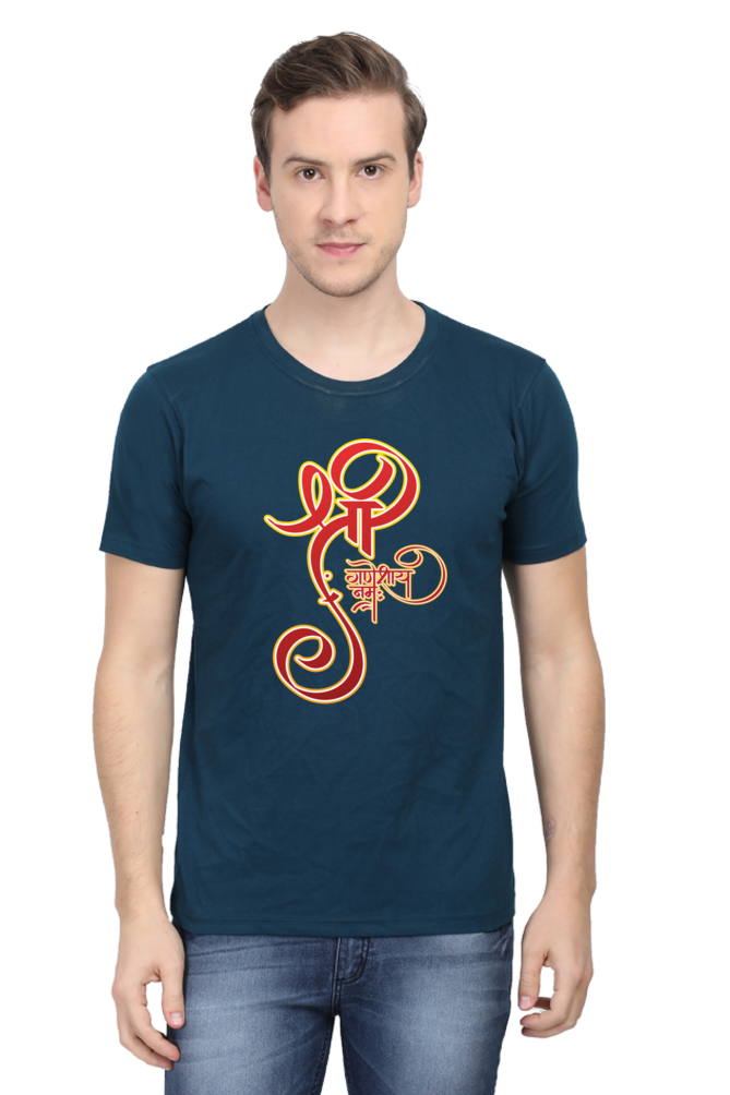 Shree Ganesha Mens Round Neck