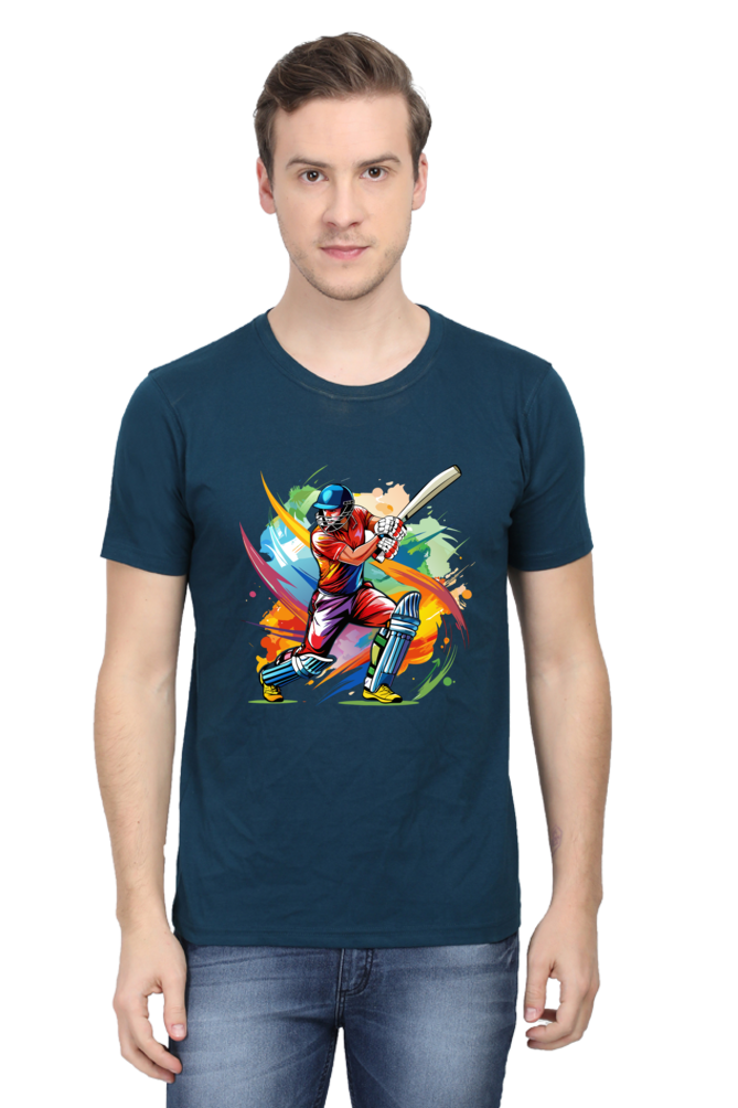 Cricket Men's Round Neck T-Shirt