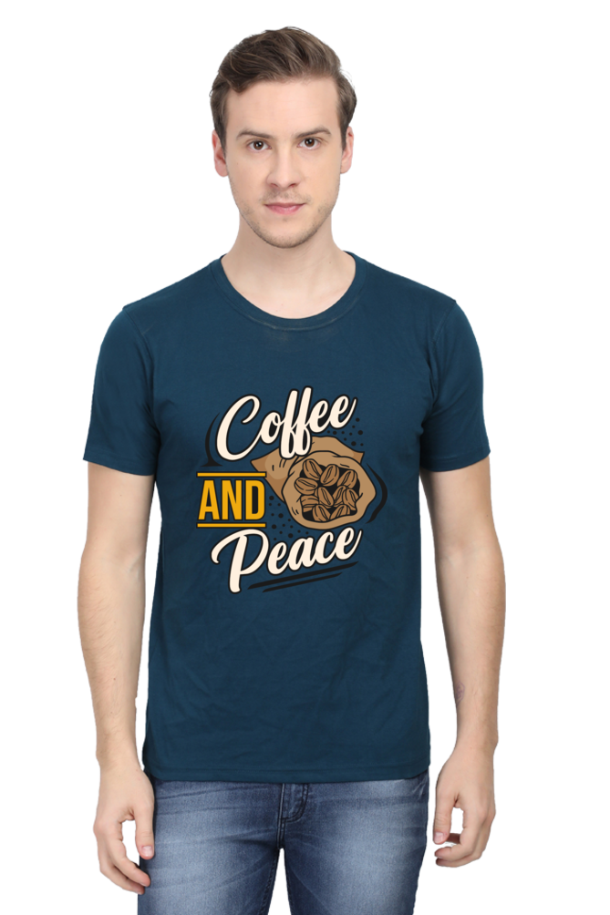 Coffee and Peace Men's Rund Neck T-Shirt