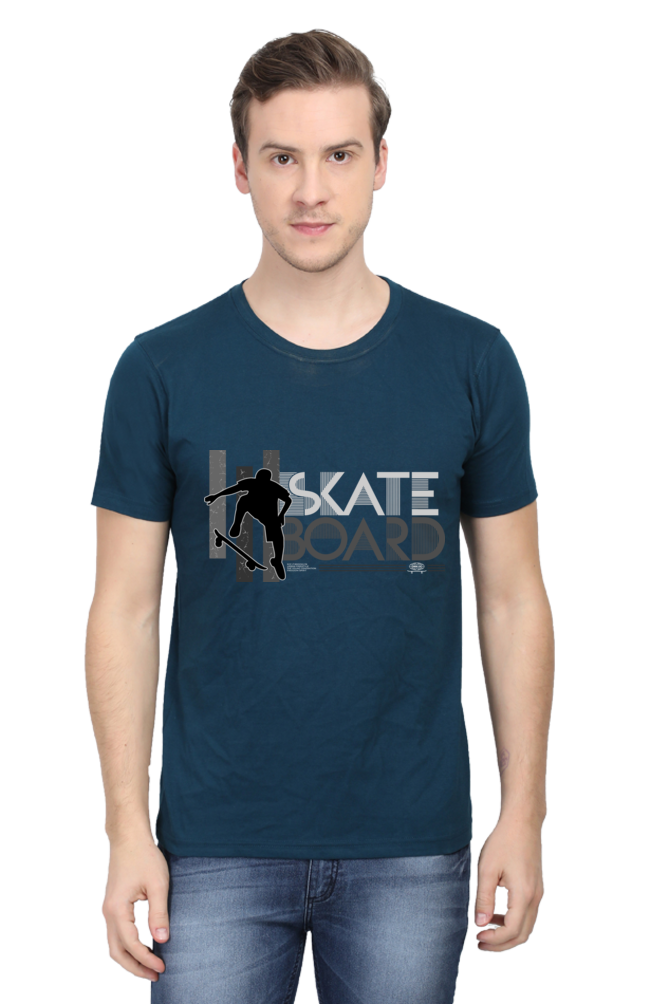 Skate Board Men's Round Neck T-Shirt