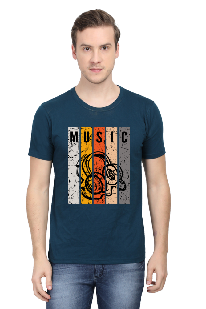 Music Men's Round Neck T-shirt