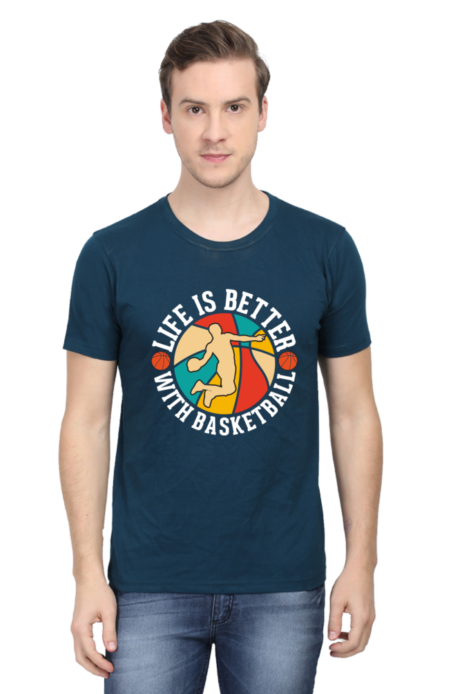 Life is better Mens Round Neck T-Shirt