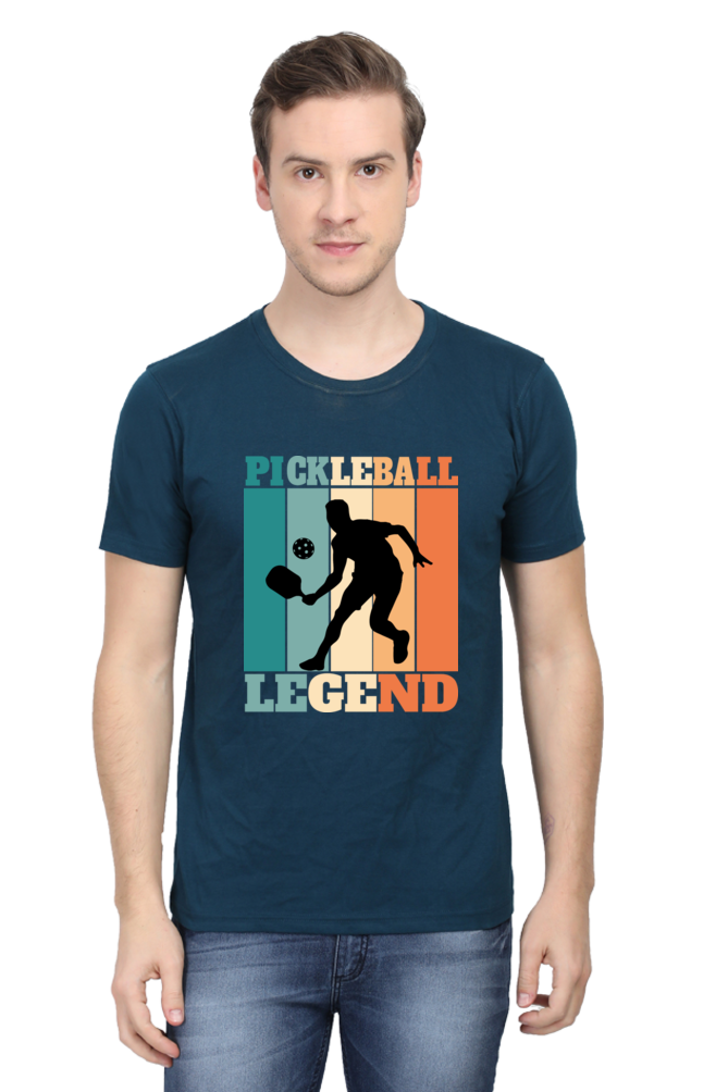 Pickleball Men's Round Neck T-Shirt