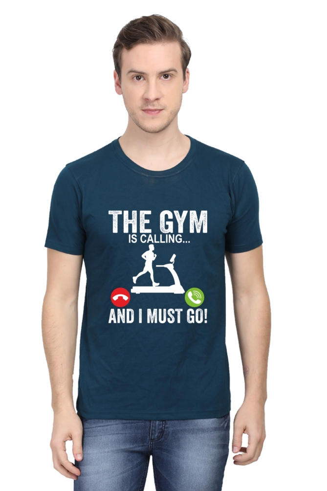 GYM Calling Men's Round Neck T-Shirt