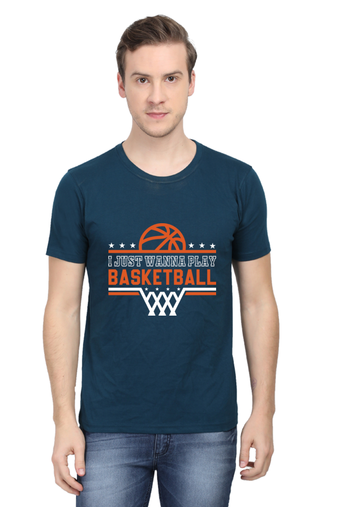 Basketball Mens Round Neck T-Shirt