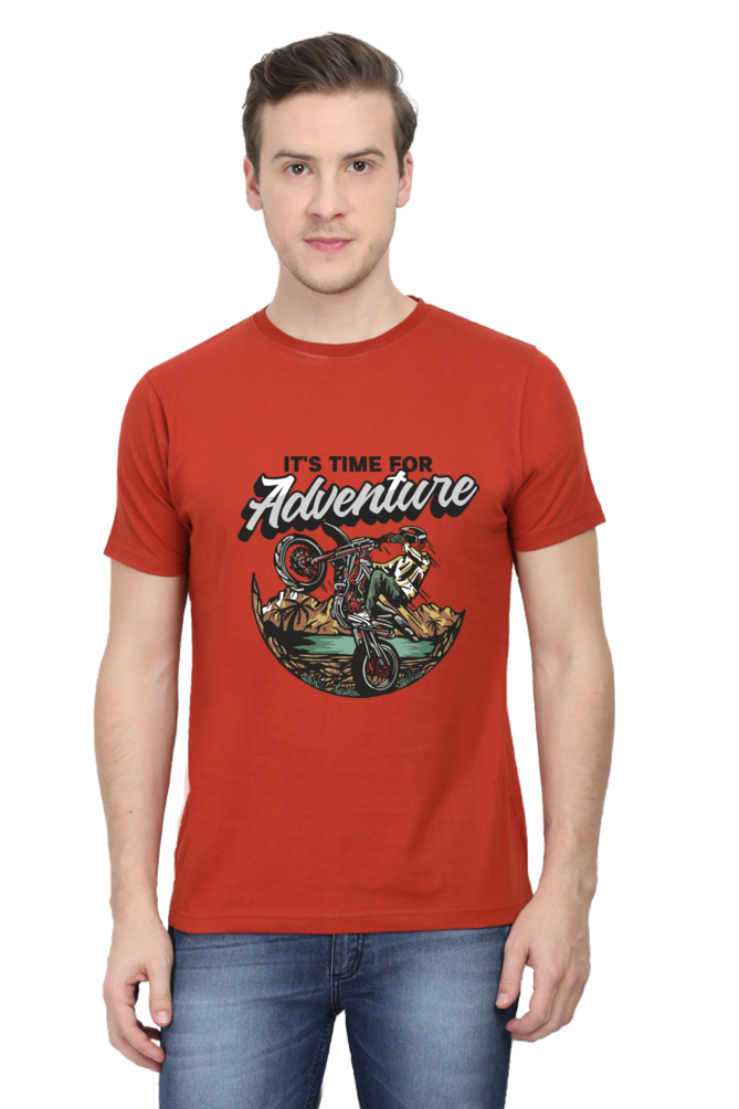 Its Time for Adventure Men's Round Neck T-Shirt