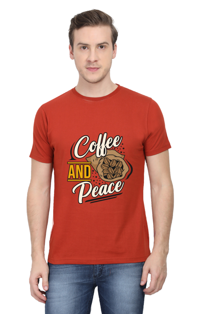 Coffee and Peace Men's Rund Neck T-Shirt