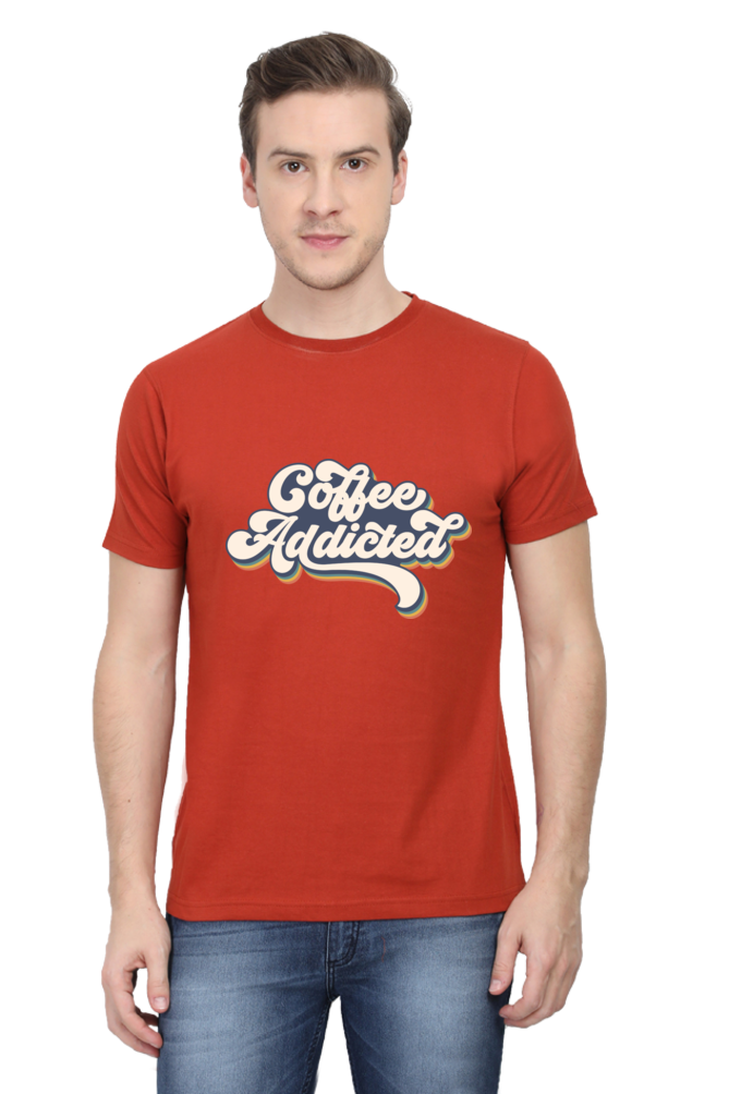 Coffee addicted - Men's Round Neck T-Shirt