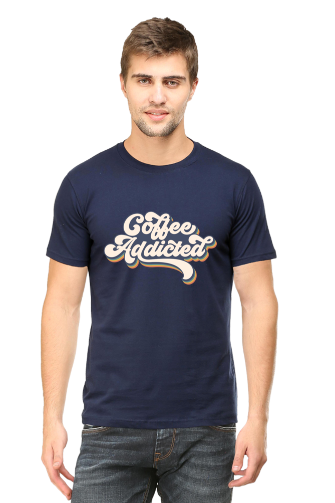 Coffee addicted - Men's Round Neck T-Shirt