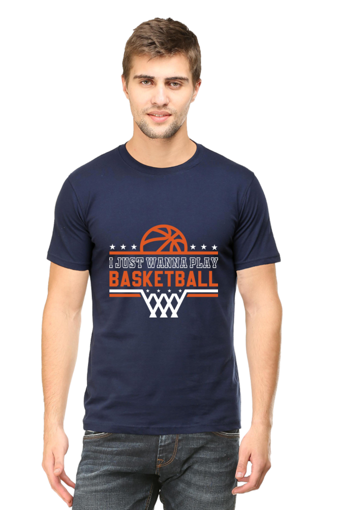 Basketball Mens Round Neck T-Shirt