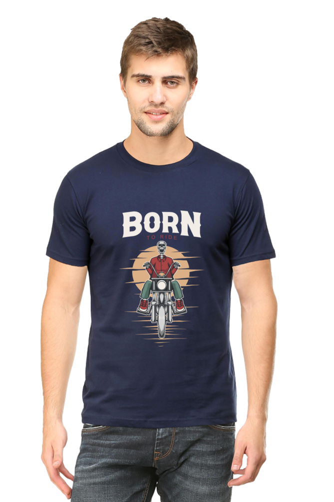 Born to Ride Dark col Men's Round Neck T-Shirt