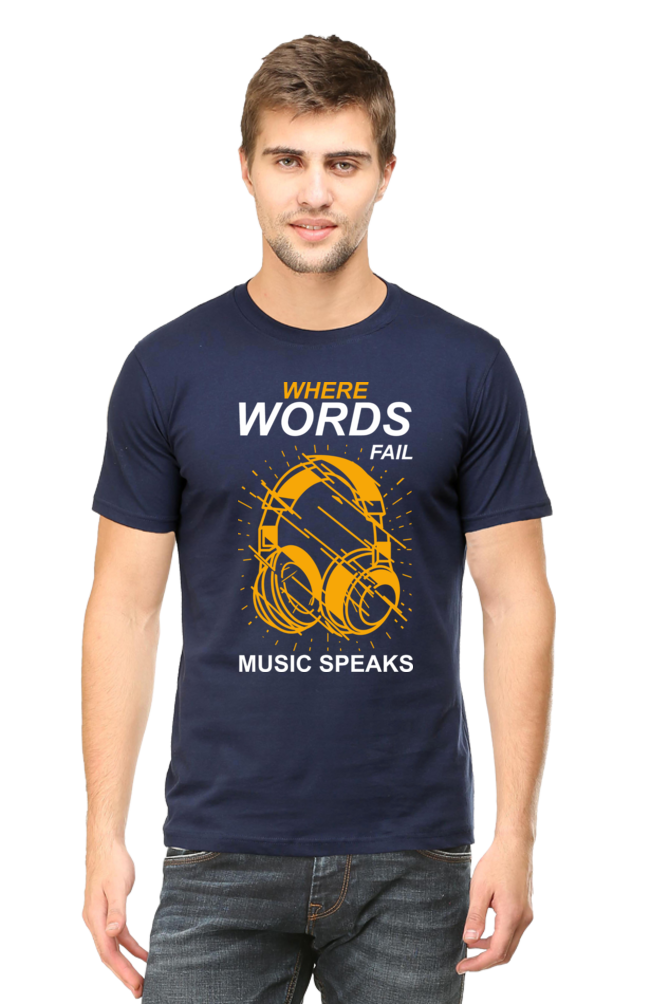 Music Specks Men's Round Neck T-Shirt