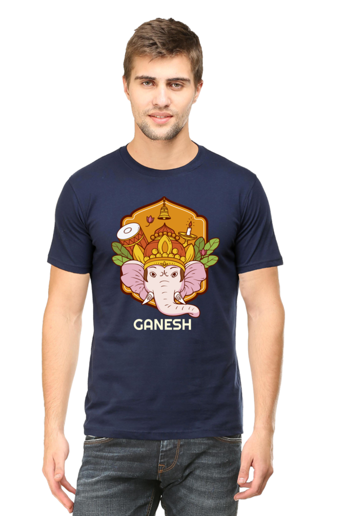 Dark Ganesh Mens Round Neck T-Shirt