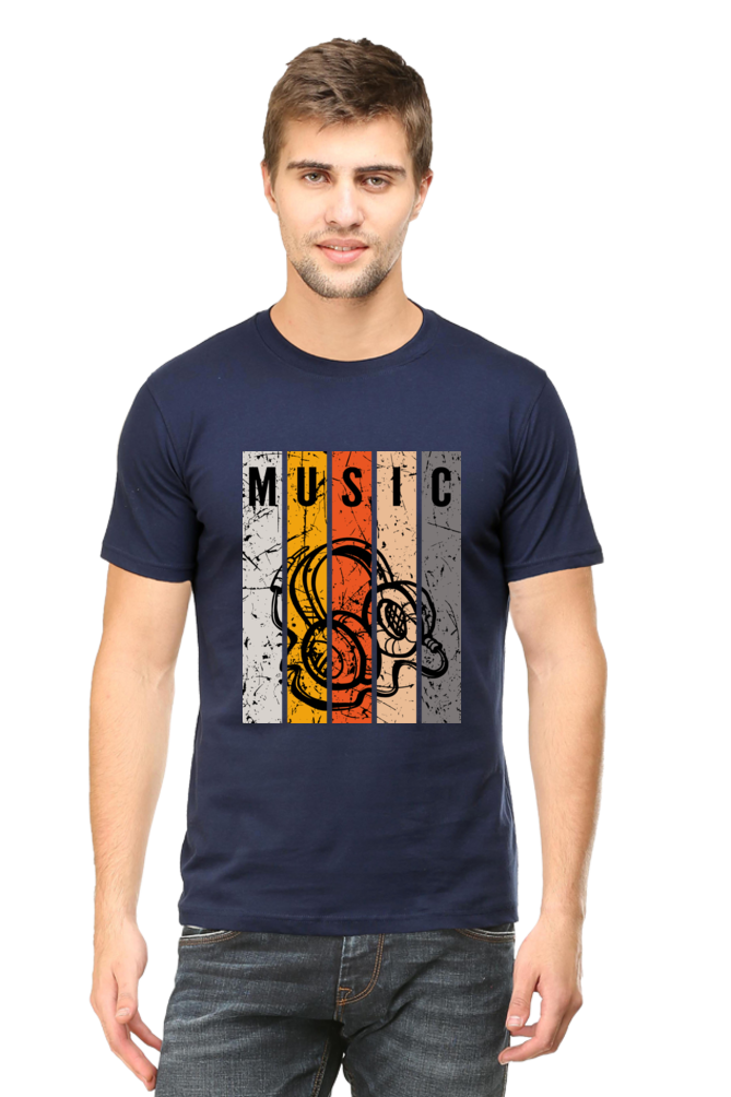 Music Men's Round Neck T-shirt