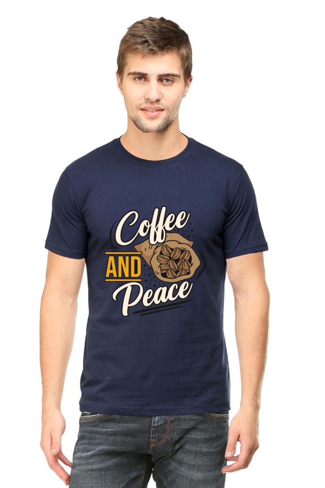 Coffee and Peace Men's Rund Neck T-Shirt