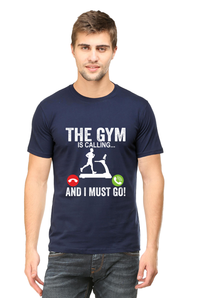 GYM Calling Men's Round Neck T-Shirt
