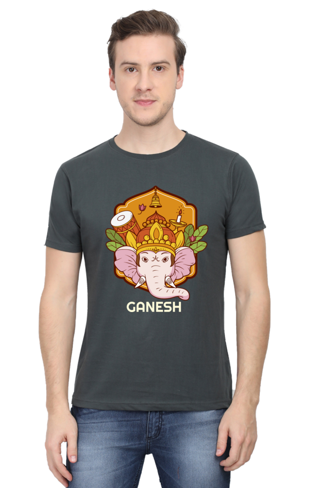 Dark Ganesh Mens Round Neck T-Shirt