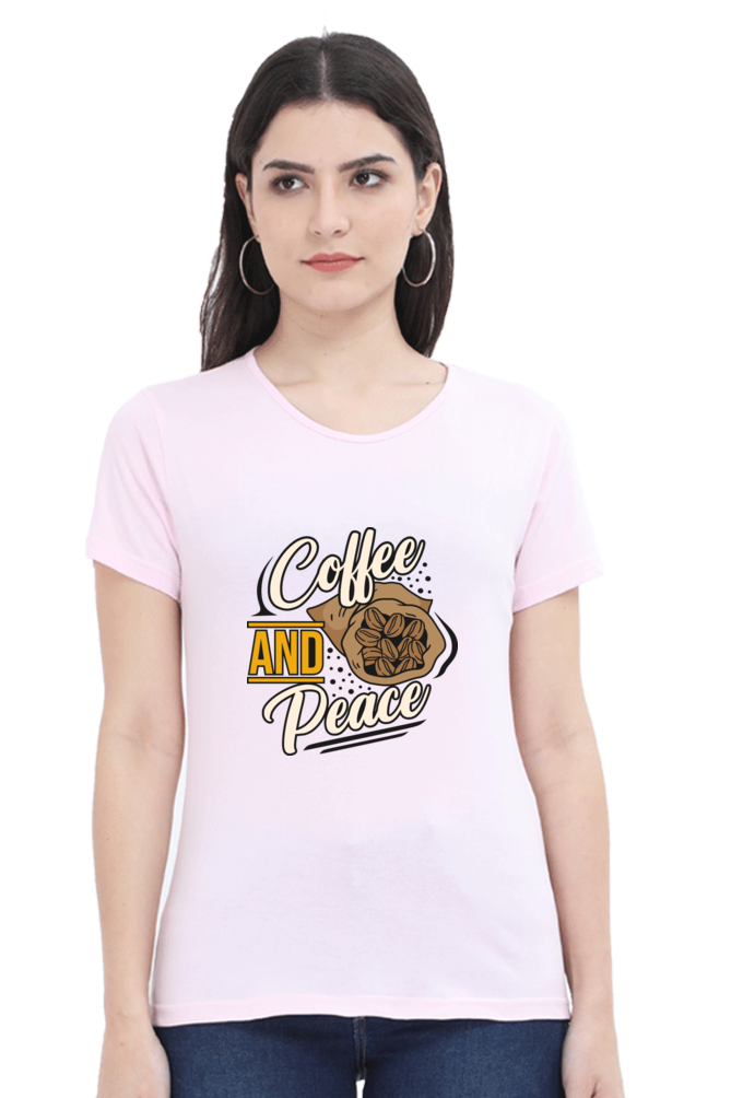 Coffee and Peace Women's Round Neck T-Shirt