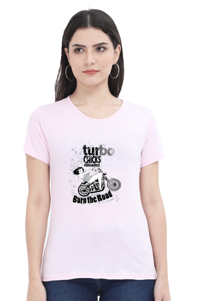 Turbo Chicks Women's Round Neck T-Shirt