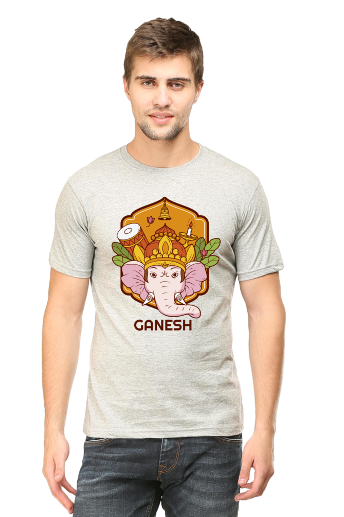 Ganesha Round Neck Mens T-Shirt