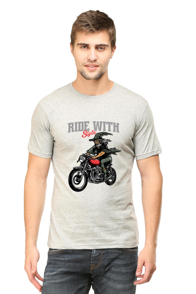 Ride with Style Men's Round Neck T-Shirt
