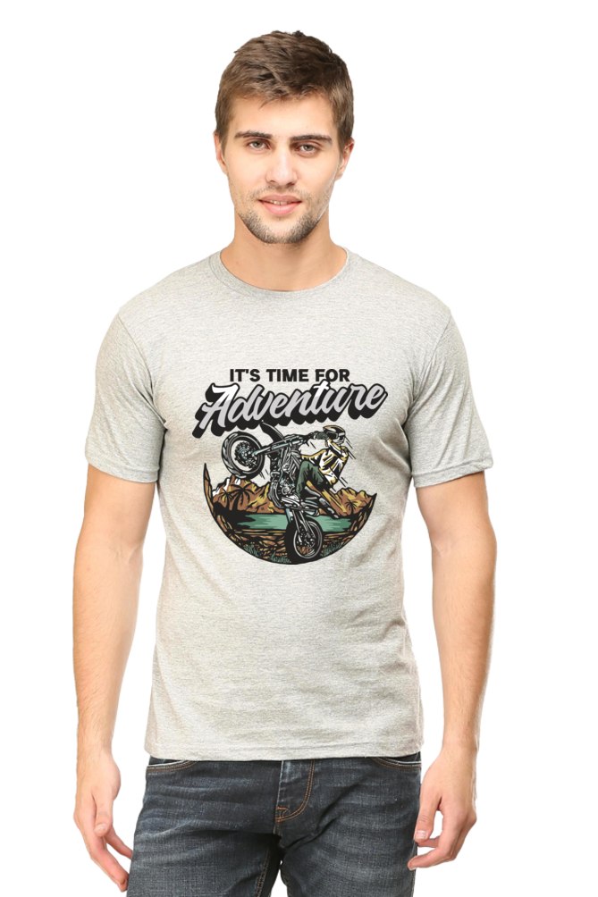 Its Time for Adventure Men's Round Neck T-Shirt